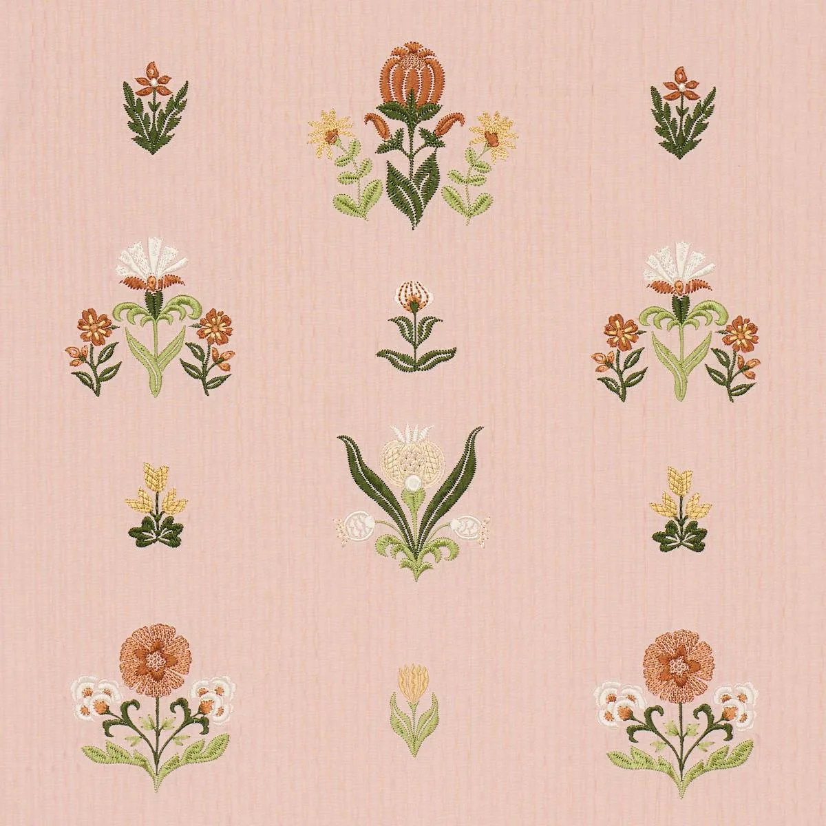 Schumacher 84372 Elmslie Embroidery Petal fabric swatch