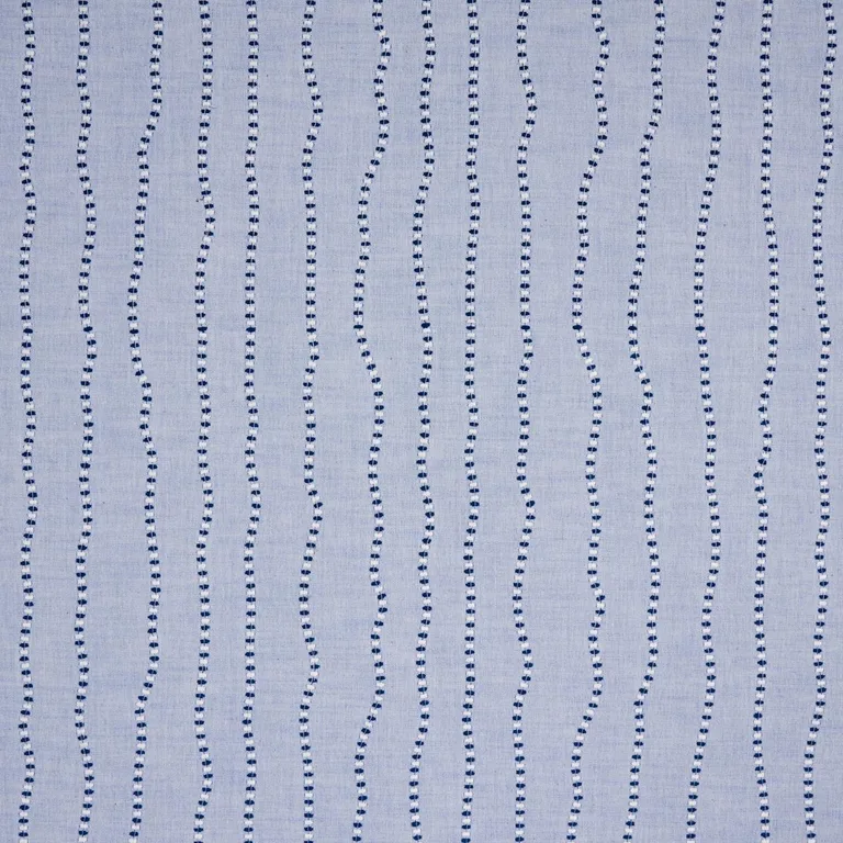 Schumacher 82231 Elodie Embroidery Chambray fabric swatch