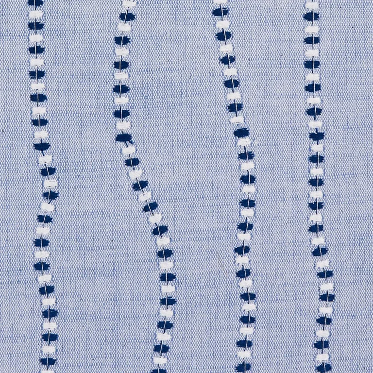Schumacher 82231 Elodie Embroidery Chambray fabric swatch