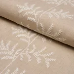 Schumacher 85631 Eloise Embroidery Natural fabric swatch