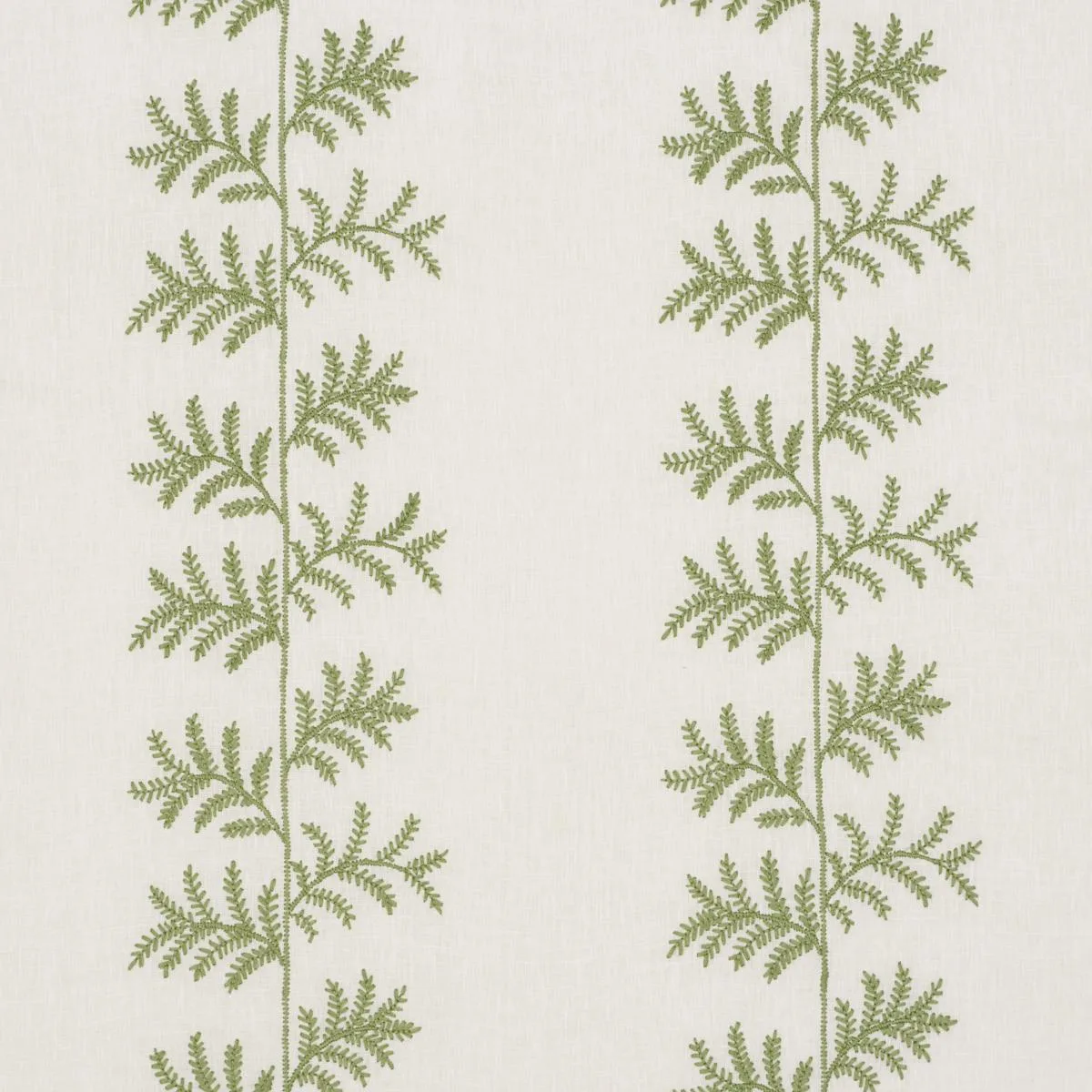 Schumacher 85630 Eloise Embroidery Sage fabric swatch