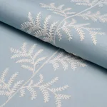 Schumacher 85632 Eloise Embroidery Sky fabric swatch