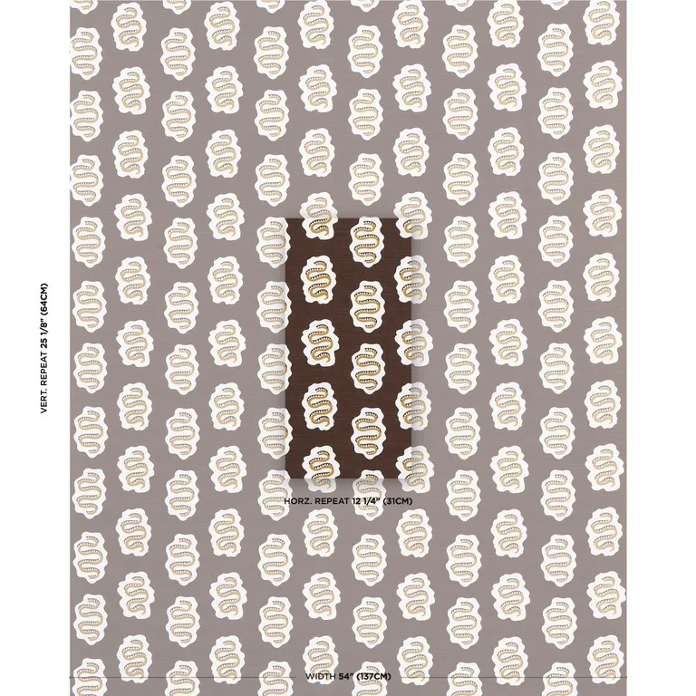 Schumacher 180860 Elsa Amber fabric swatch