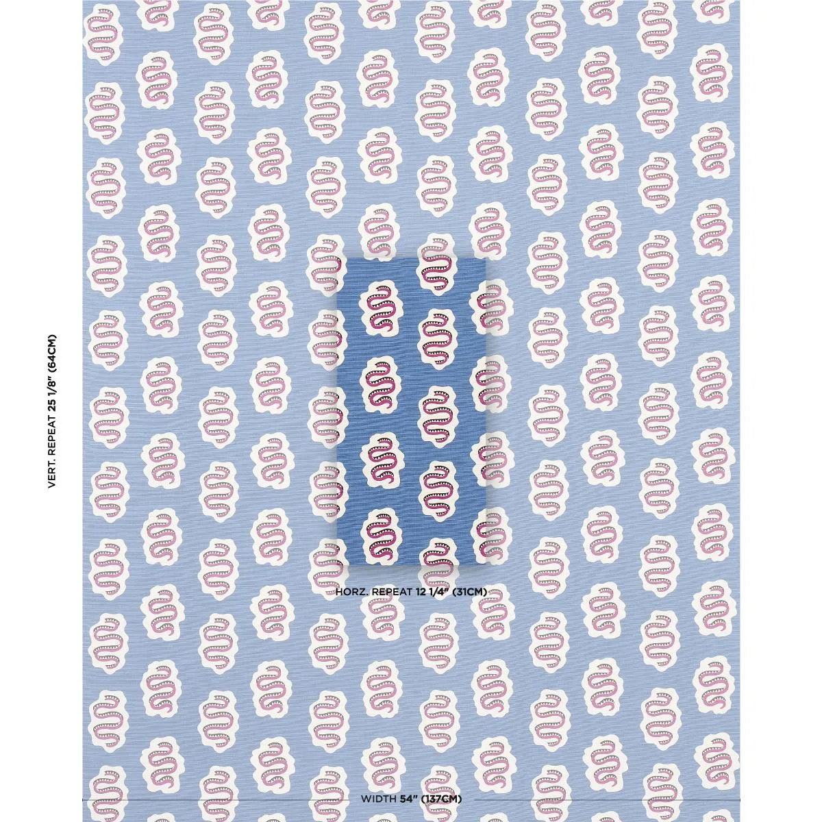 Schumacher 180863 Elsa Lapis fabric swatch