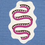 Schumacher 180863 Elsa Lapis fabric swatch