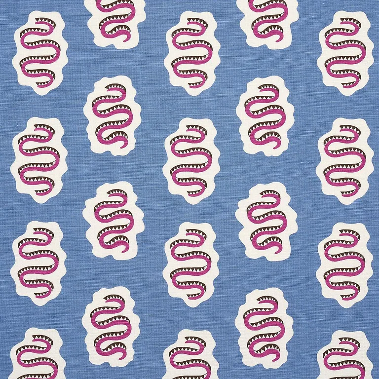Schumacher 180863 Elsa Lapis fabric swatch