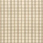 Schumacher 63051 Elton Cotton Check Beige fabric swatch