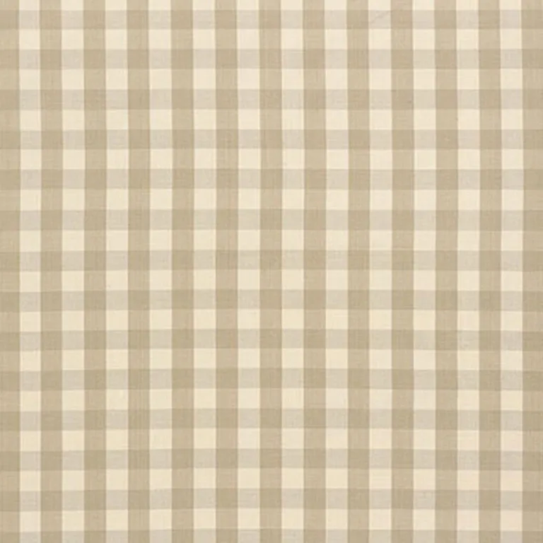 Schumacher 63051 Elton Cotton Check Beige fabric swatch