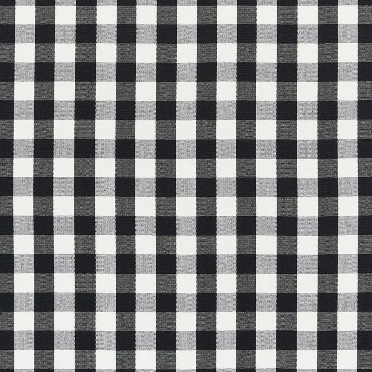 Schumacher 63064 Elton Cotton Check Black fabric swatch
