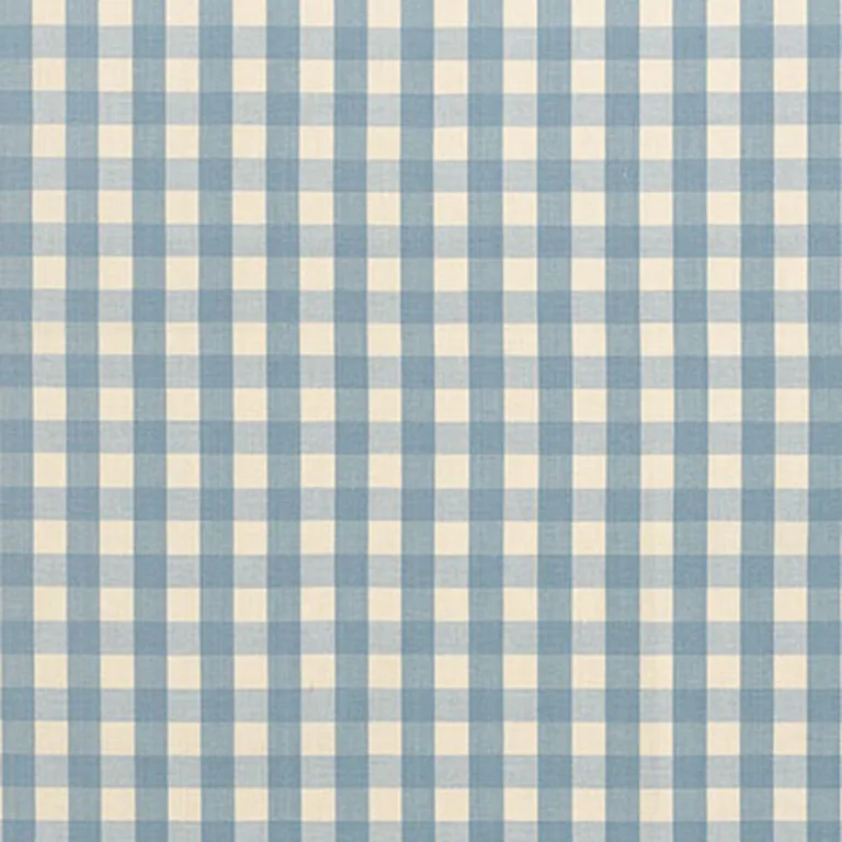 Schumacher 63058 Elton Cotton Check Chambray fabric swatch