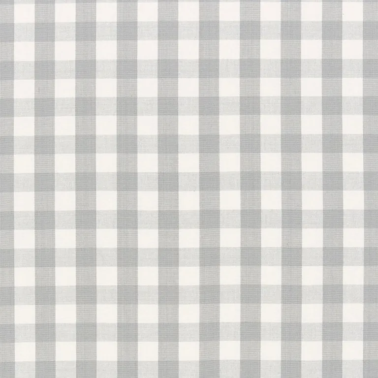 Schumacher 63065 Elton Cotton Check Grey fabric swatch