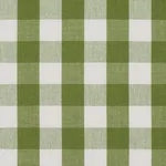 Schumacher 63071 Elton Cotton Check Leaf fabric swatch