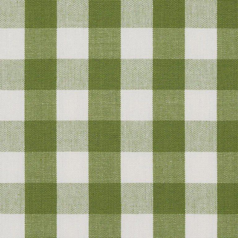 Schumacher 63071 Elton Cotton Check Leaf fabric swatch