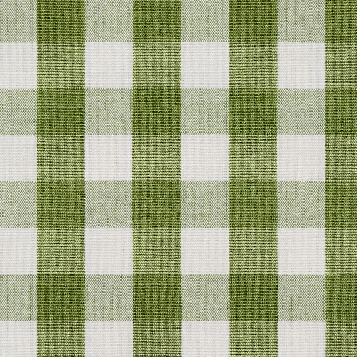 Schumacher 63071 Elton Cotton Check Leaf fabric swatch