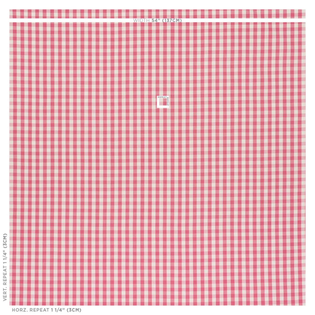 Schumacher 77310 Elton Cotton Check Magenta fabric swatch