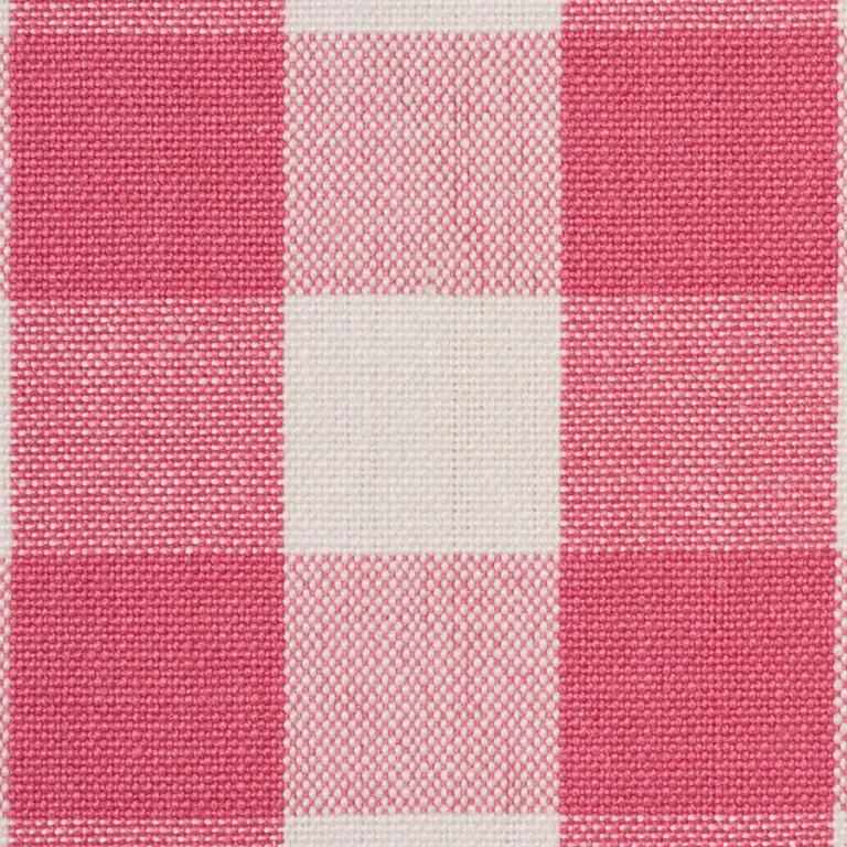 Schumacher 77310 Elton Cotton Check Magenta fabric swatch