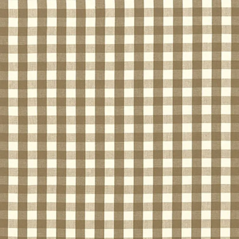 Schumacher 63060 Elton Cotton Check Mocha fabric swatch