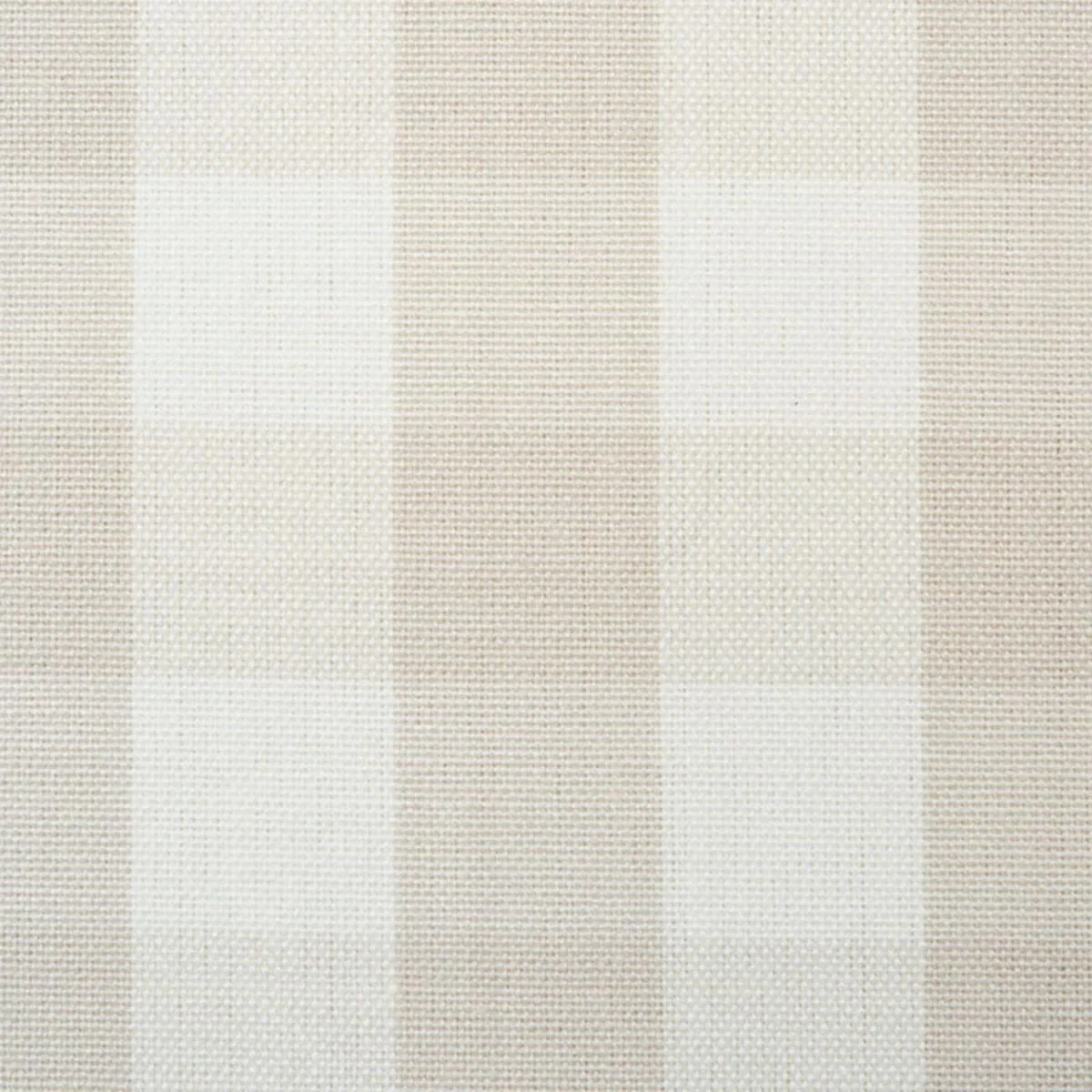 Schumacher 63068 Elton Cotton Check Natural fabric swatch