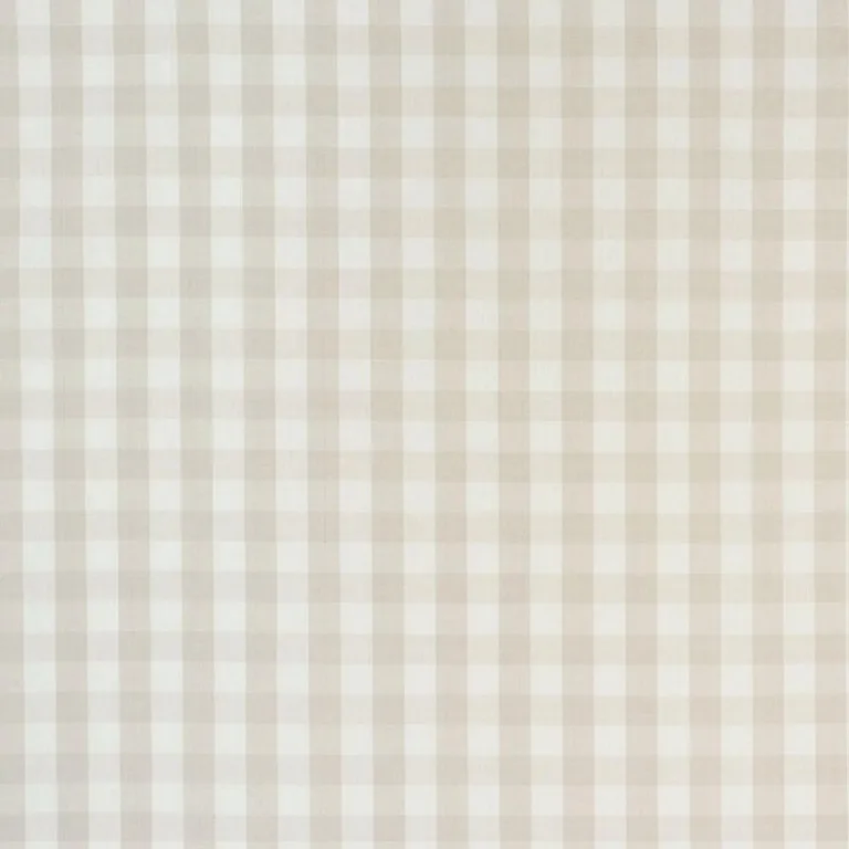 Schumacher 63068 Elton Cotton Check Natural fabric swatch