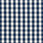Schumacher 63063 Elton Cotton Check Navy fabric swatch