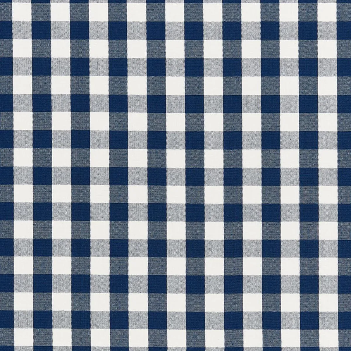 Schumacher 63063 Elton Cotton Check Navy fabric swatch