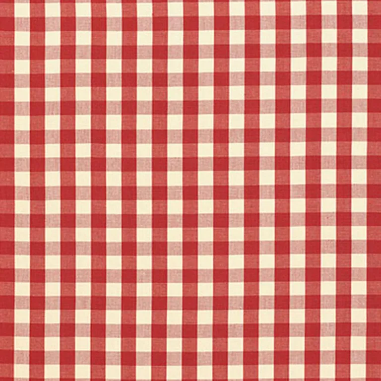 Schumacher 63054 Elton Cotton Check Red fabric swatch