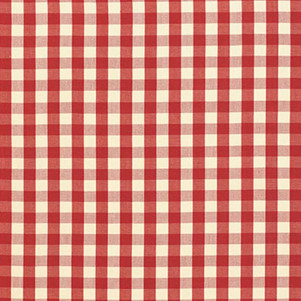 Schumacher 63054 Elton Cotton Check Red fabric swatch