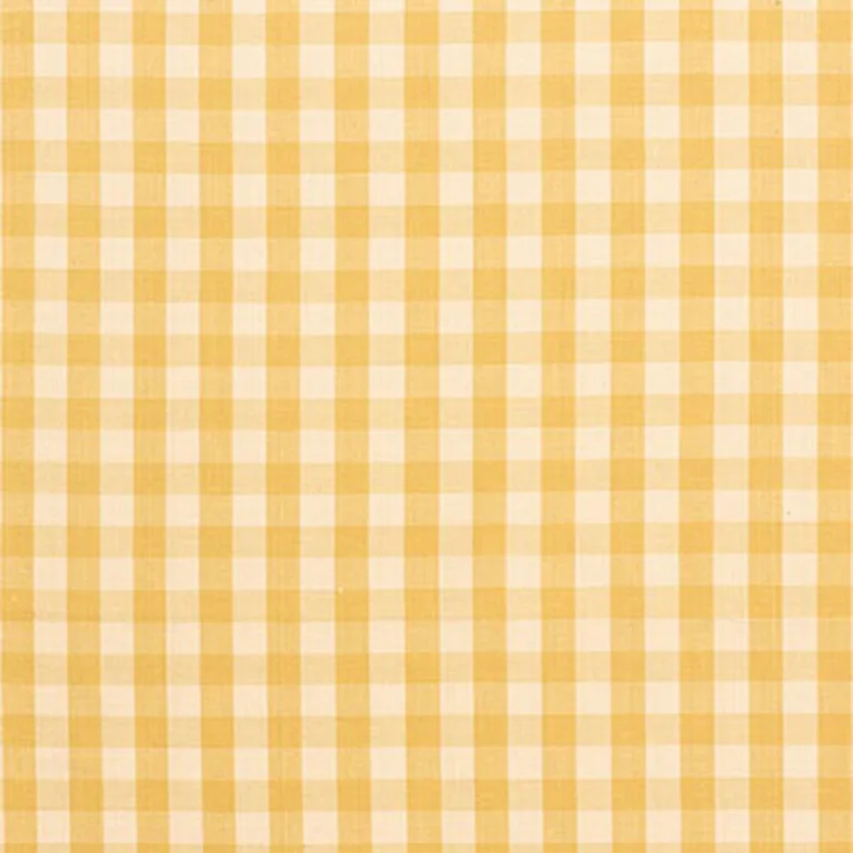 Schumacher 63052 Elton Cotton Check Straw fabric swatch