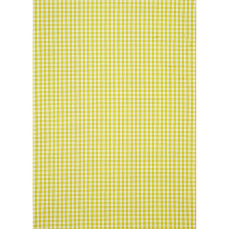 Schumacher 63069 Elton Cotton Check Yellow fabric swatch