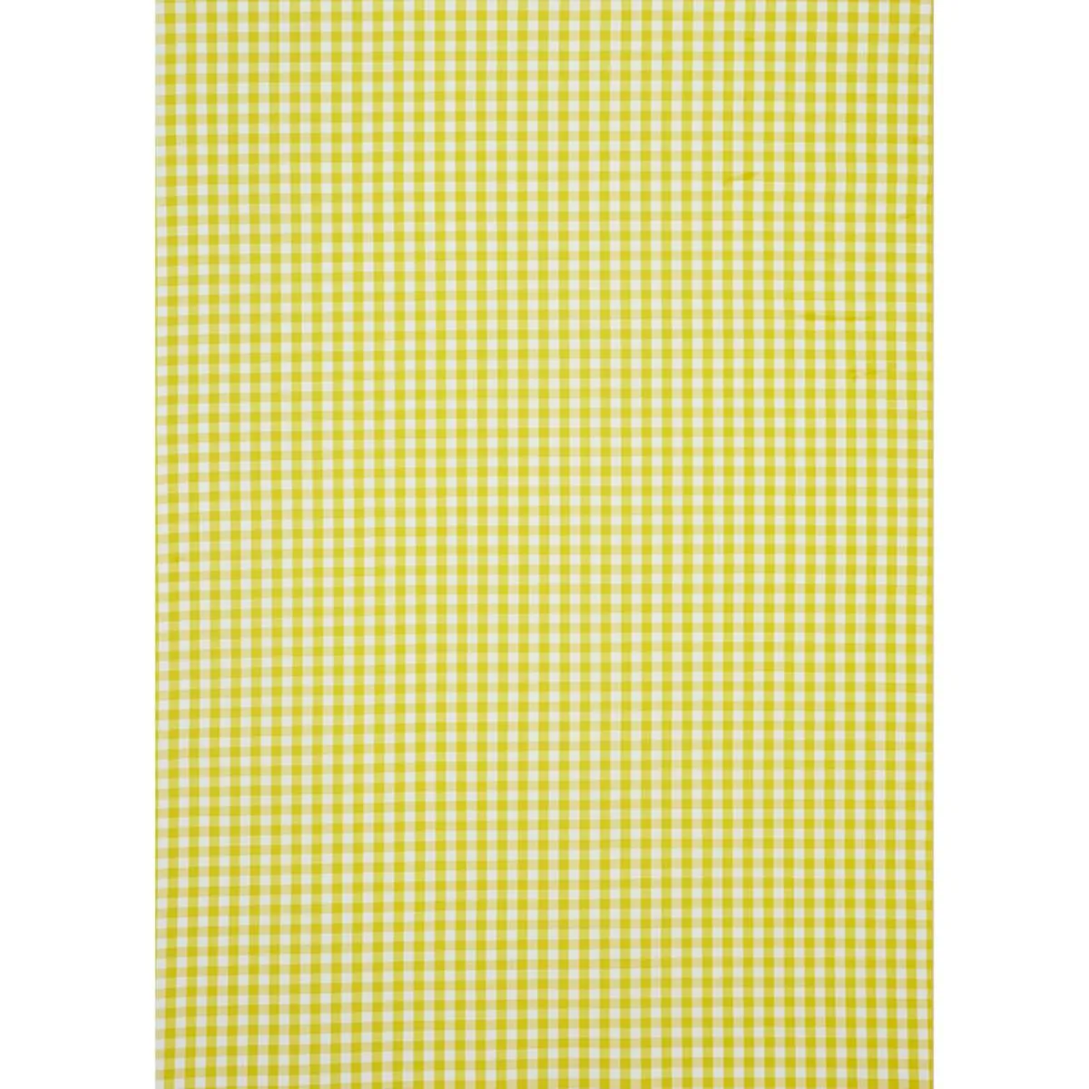Schumacher 63069 Elton Cotton Check Yellow fabric swatch
