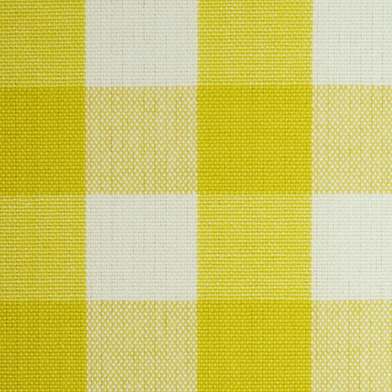 Schumacher 63069 Elton Cotton Check Yellow fabric swatch
