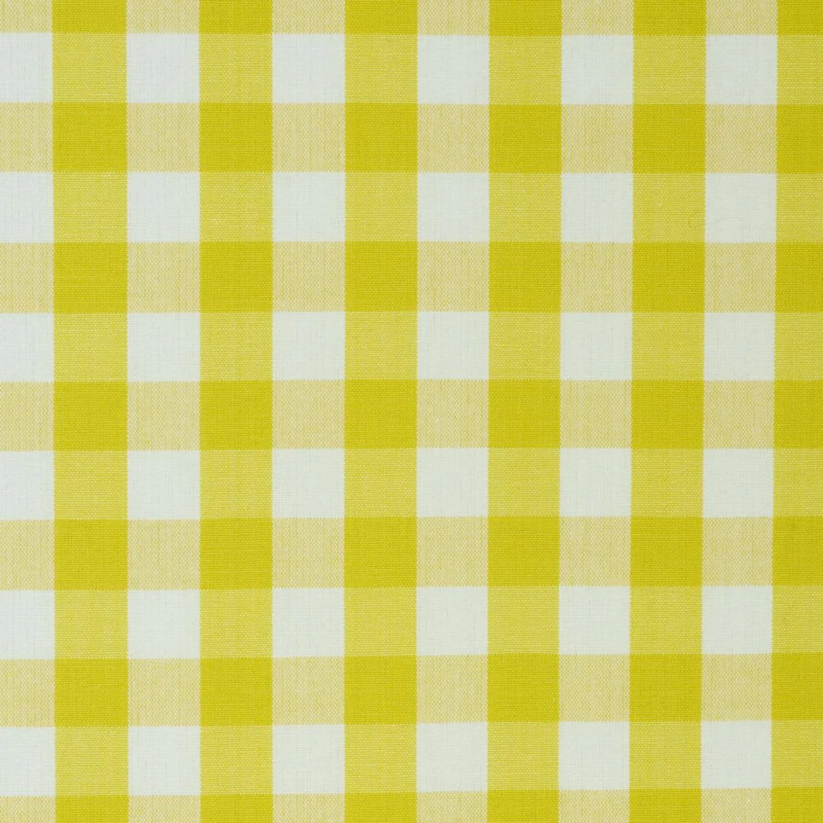 Schumacher 63069 Elton Cotton Check Yellow fabric swatch