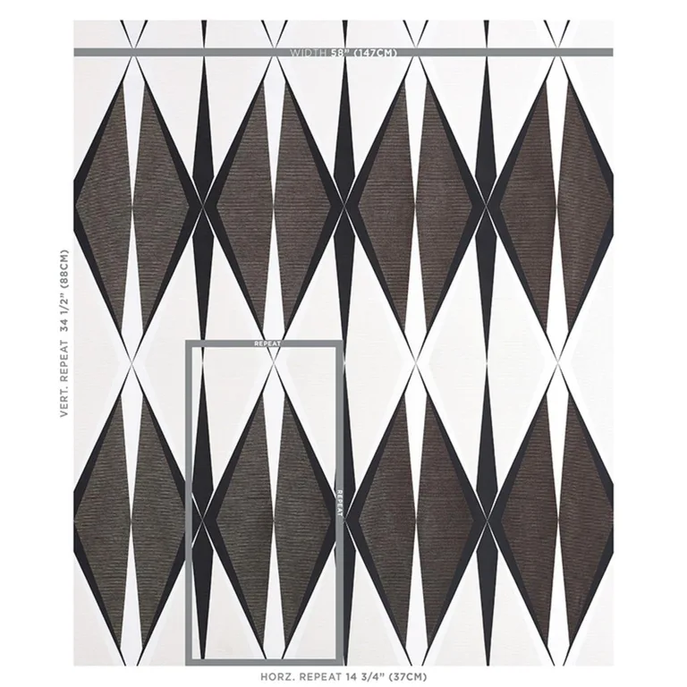 Schumacher 78240 Elvetico Brown fabric swatch