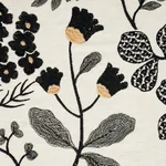 Schumacher 78312 Emaline Embroidery Black fabric swatch