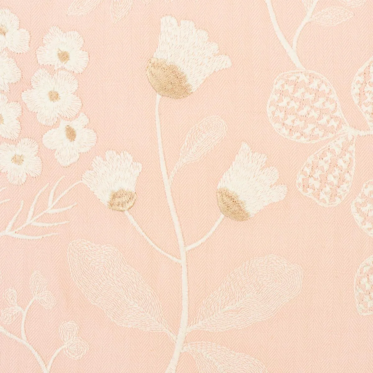 Schumacher 78310 Emaline Embroidery Blush fabric swatch