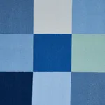 Schumacher 81831 Embroidered Tile Blue fabric swatch