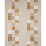 Schumacher 81830 Embroidered Tile Light Neutral fabric swatch