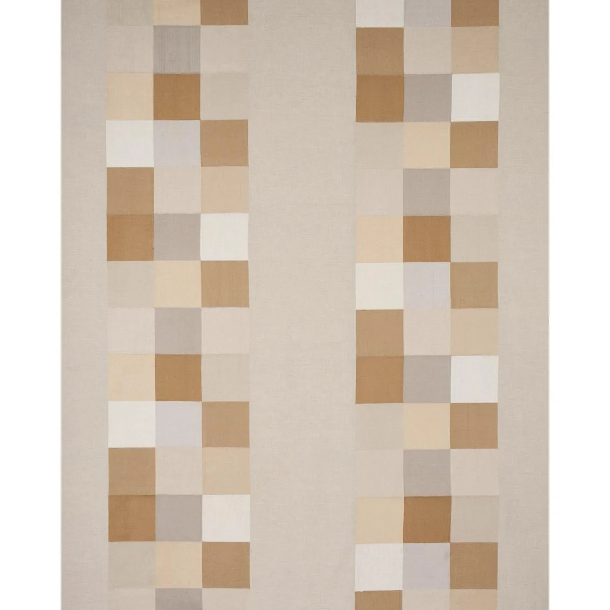 Schumacher 81830 Embroidered Tile Light Neutral fabric swatch