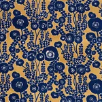 Schumacher 84791 Emelie Velvet Sapphire & Gold fabric swatch