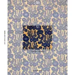 Schumacher 84791 Emelie Velvet Sapphire & Gold fabric swatch