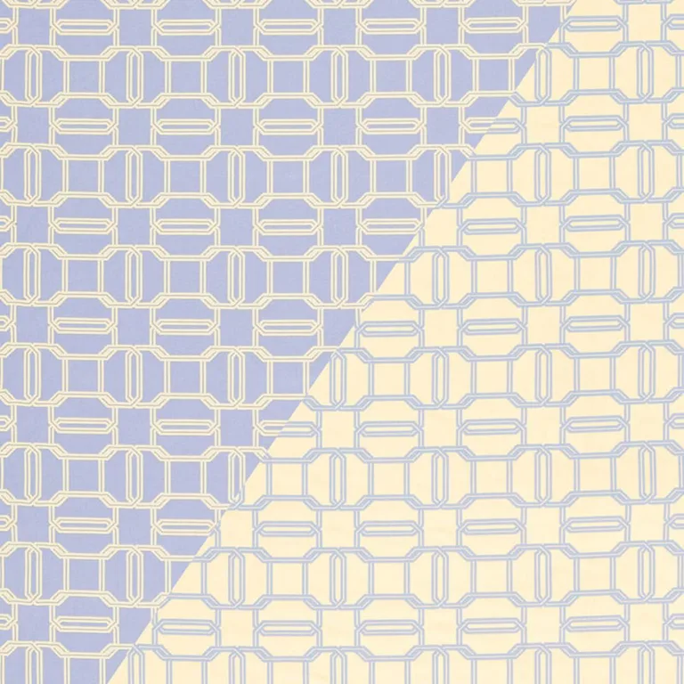 Schumacher 2643903 Emerald Cut Bristol & Ivory fabric swatch