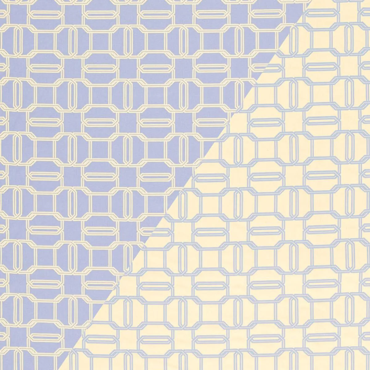 Schumacher 2643903 Emerald Cut Bristol & Ivory fabric swatch