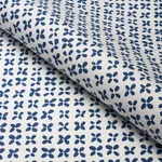 Schumacher 180381 Emerson Blue fabric swatch