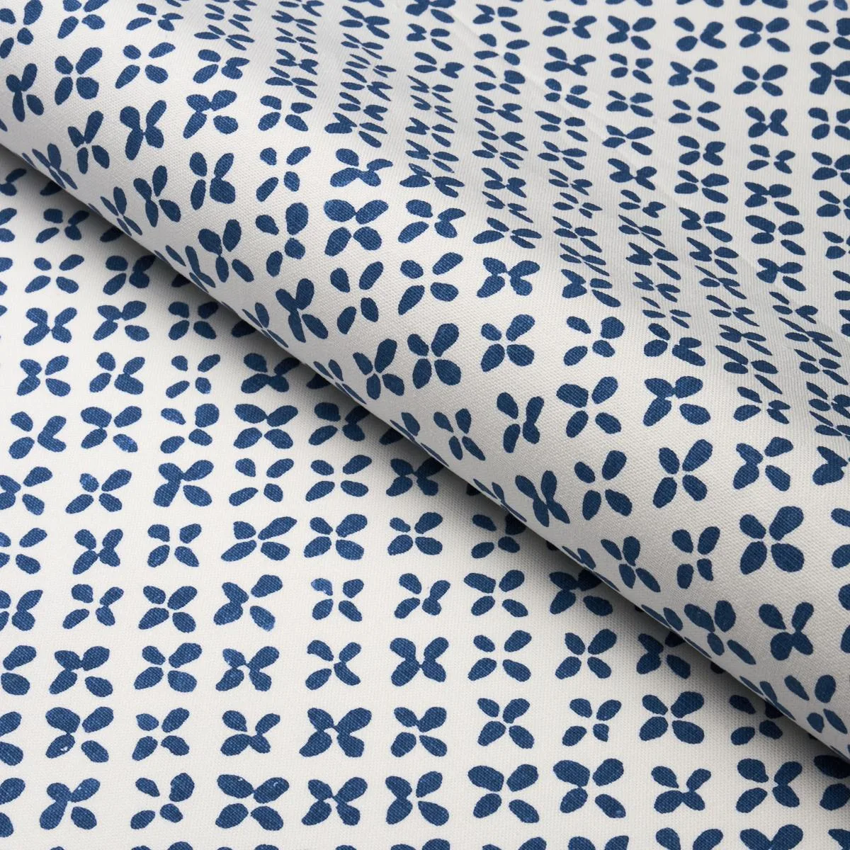 Schumacher 180381 Emerson Blue fabric swatch