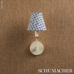 Schumacher 180381 Emerson Blue fabric swatch