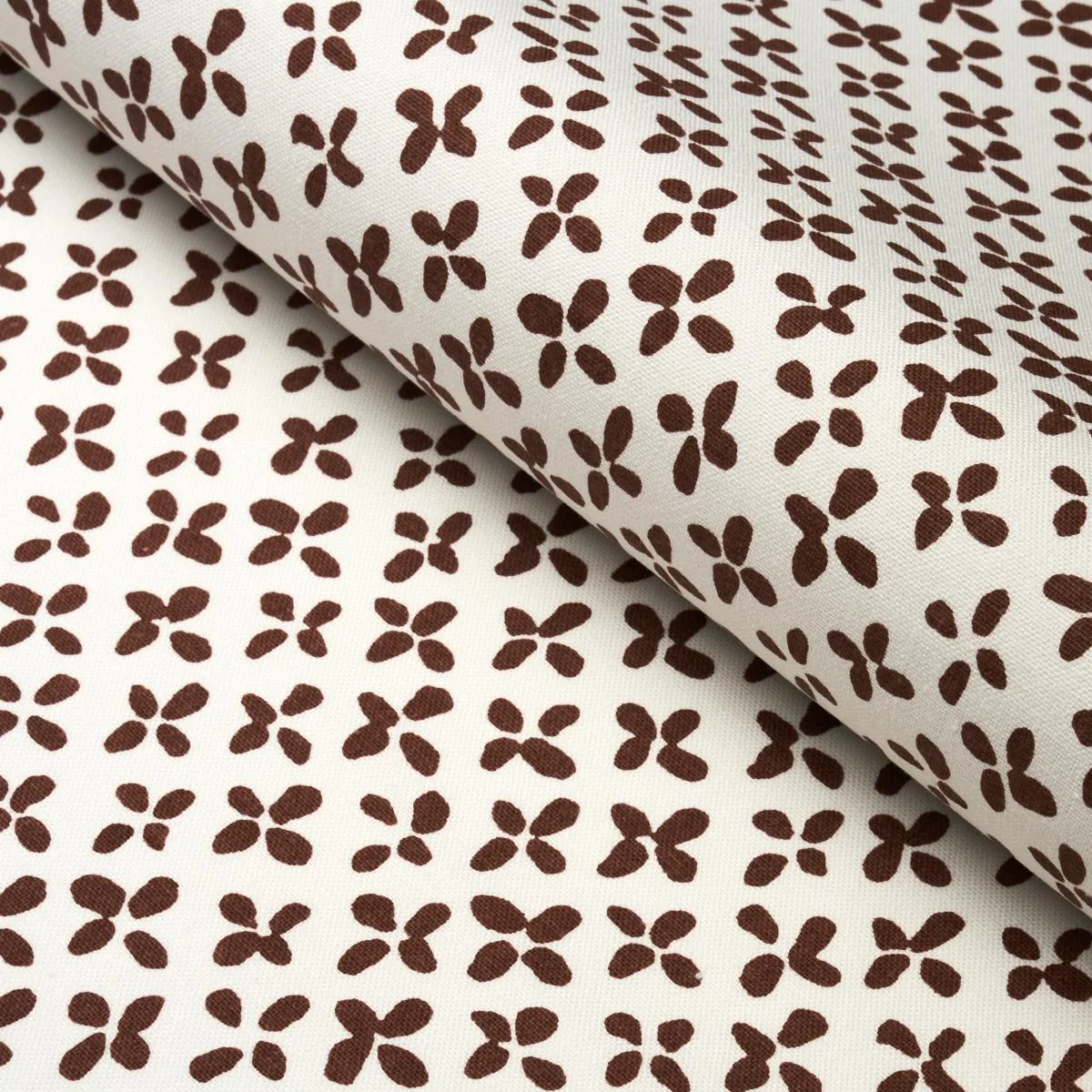 Schumacher 180380 Emerson Brown fabric swatch