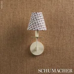 Schumacher 180380 Emerson Brown fabric swatch