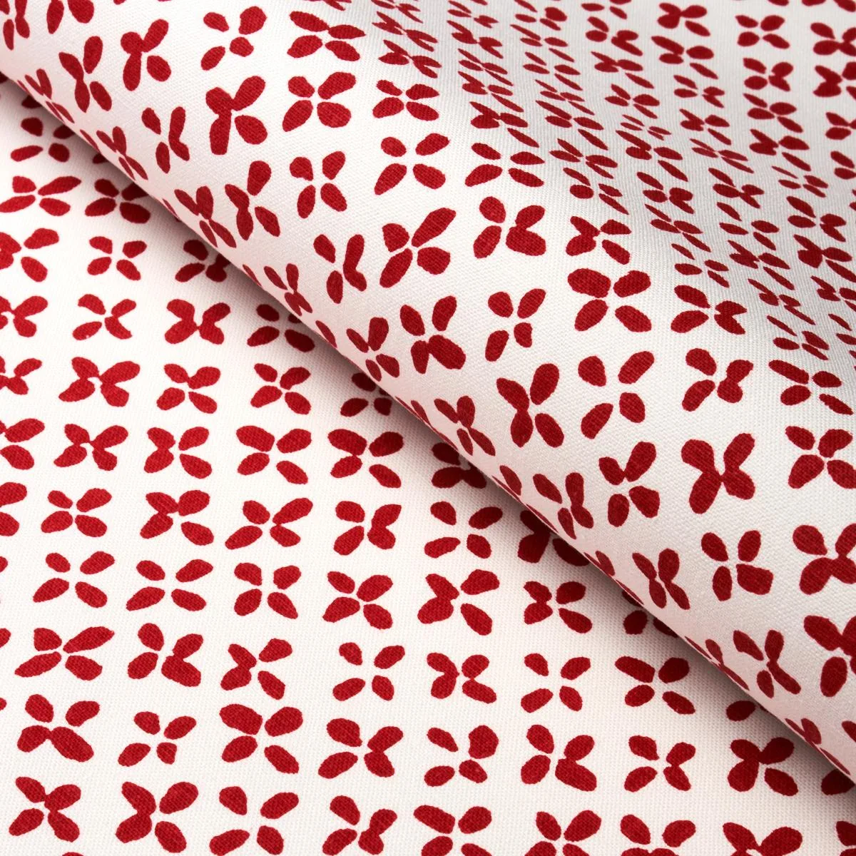 Schumacher 180382 Emerson Red fabric swatch