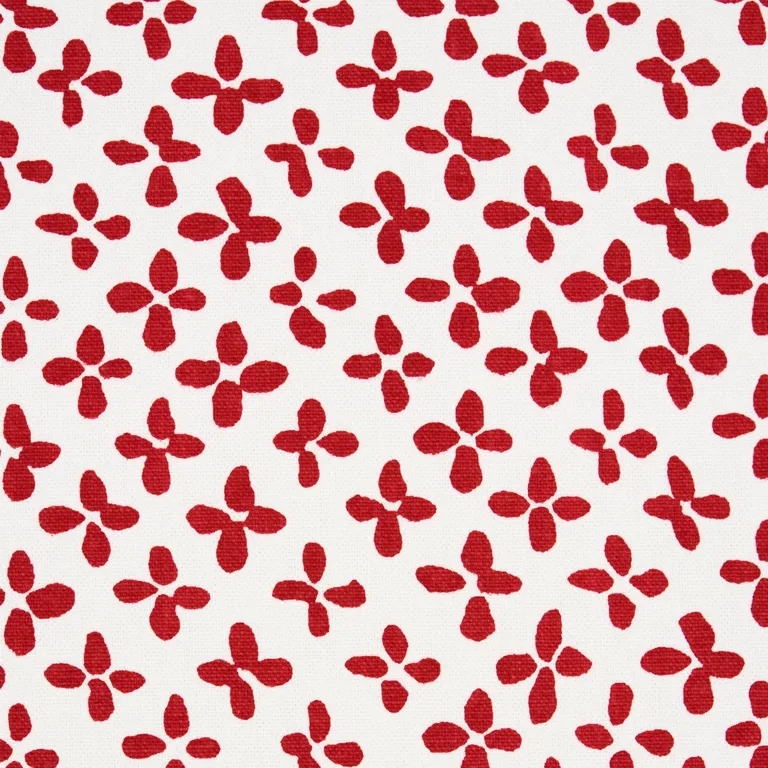 Schumacher 180382 Emerson Red fabric swatch