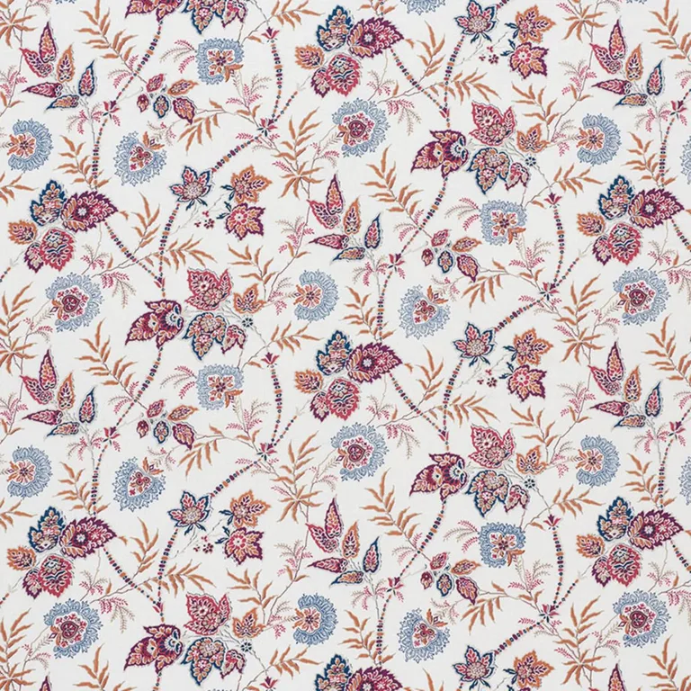Schumacher 177680 Emperor's Vine Aubergine fabric swatch